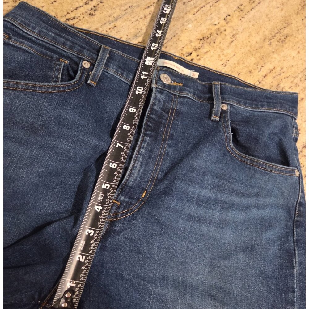 Levis High Rise Wide Leg Stretch Jeans Womens 31 *Back Hem Distress* Skater - Picture 4 of 16